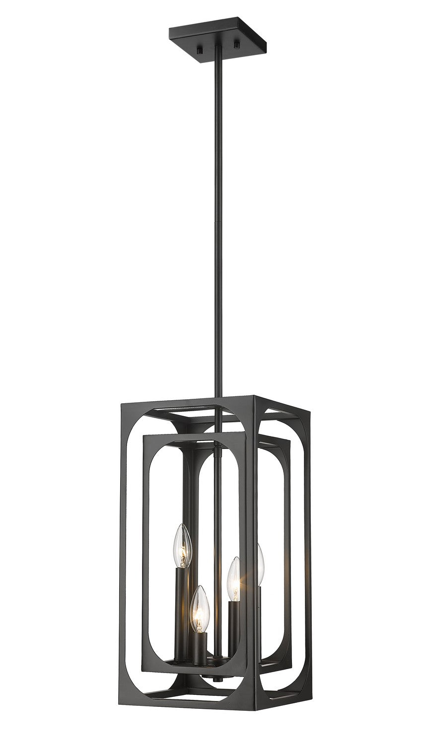 Z-Lite Canada - Four Light Chandelier - Easton - Matte Black- Union Lighting Luminaires Decor