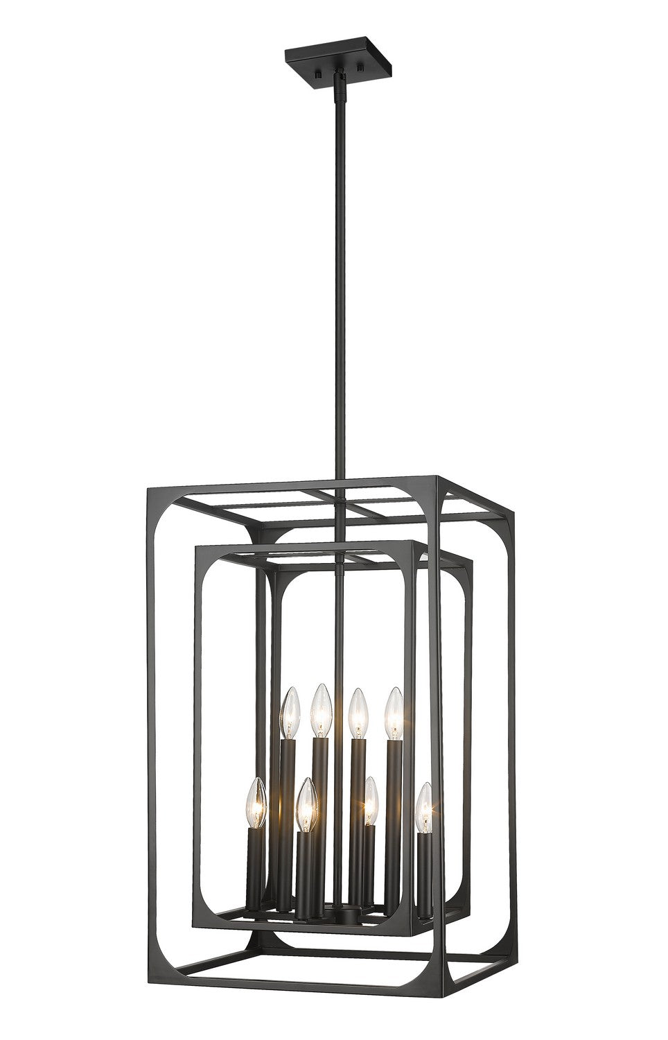Z-Lite Canada - Eight Light Chandelier - Easton - Matte Black- Union Lighting Luminaires Decor