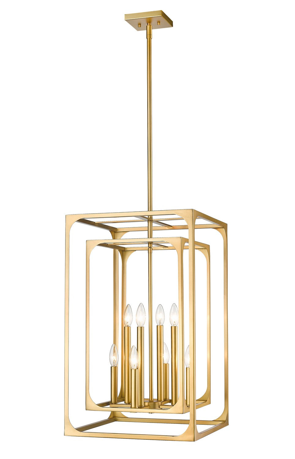 Z-Lite Canada - Eight Light Chandelier - Easton - Rubbed Brass- Union Lighting Luminaires Decor