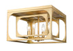 Z-Lite Canada - Four Light Flush Mount - Easton - Rubbed Brass- Union Lighting Luminaires Decor