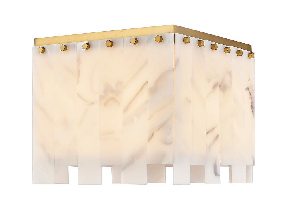 Z-Lite Canada - Four Light Flush Mount - Viviana - Rubbed Brass- Union Lighting Luminaires Decor