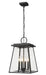 Z-Lite Canada - Four Light Outdoor Chain Mount - Broughton - Black- Union Lighting Luminaires Decor