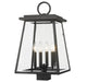 Z-Lite Canada - Four Light Outdoor Post Mount - Broughton - Black- Union Lighting Luminaires Decor