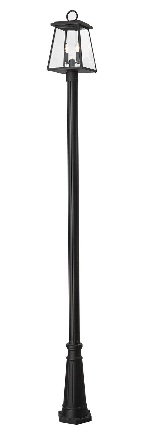 Z-Lite Canada - Two Light Outdoor Post Mount - Broughton - Black- Union Lighting Luminaires Decor