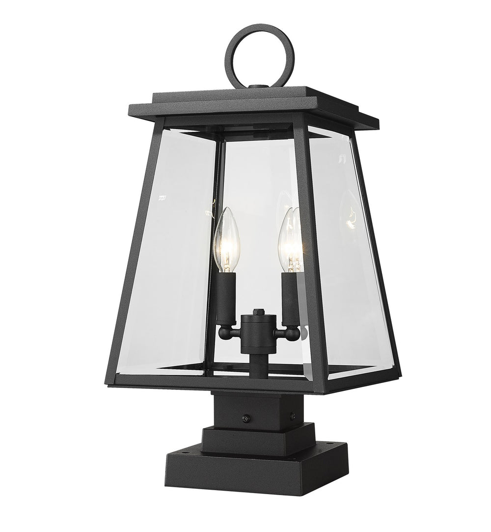 Z-Lite Canada - Two Light Outdoor Pier Mount - Broughton - Black- Union Lighting Luminaires Decor