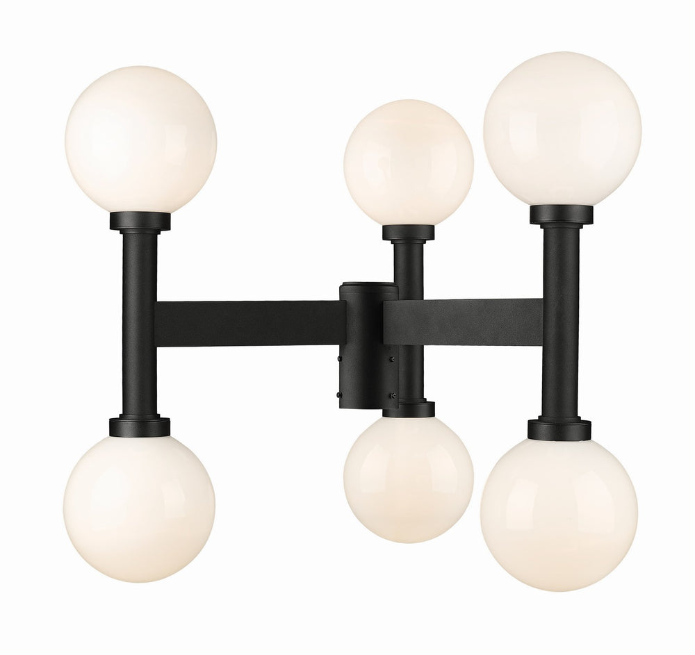 Z-Lite Canada - Six Light Outdoor Post Mount - Laurent - Black- Union Lighting Luminaires Decor