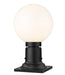 Z-Lite Canada - One Light Outdoor Pier Mount - Laurent - Black- Union Lighting Luminaires Decor