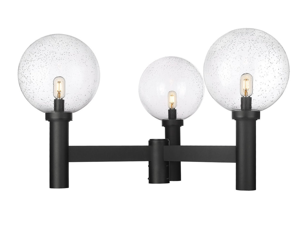 Z-Lite Canada - Three Light Outdoor Post Mount - Laurent - Black- Union Lighting Luminaires Decor