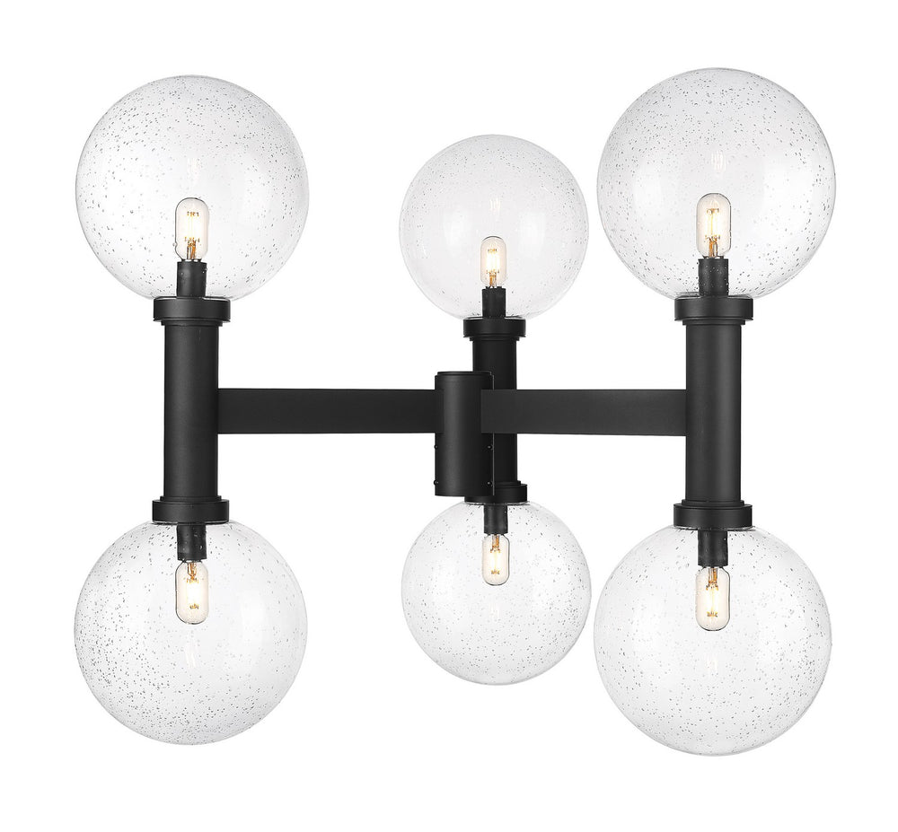 Z-Lite Canada - Six Light Outdoor Post Mount - Laurent - Black- Union Lighting Luminaires Decor