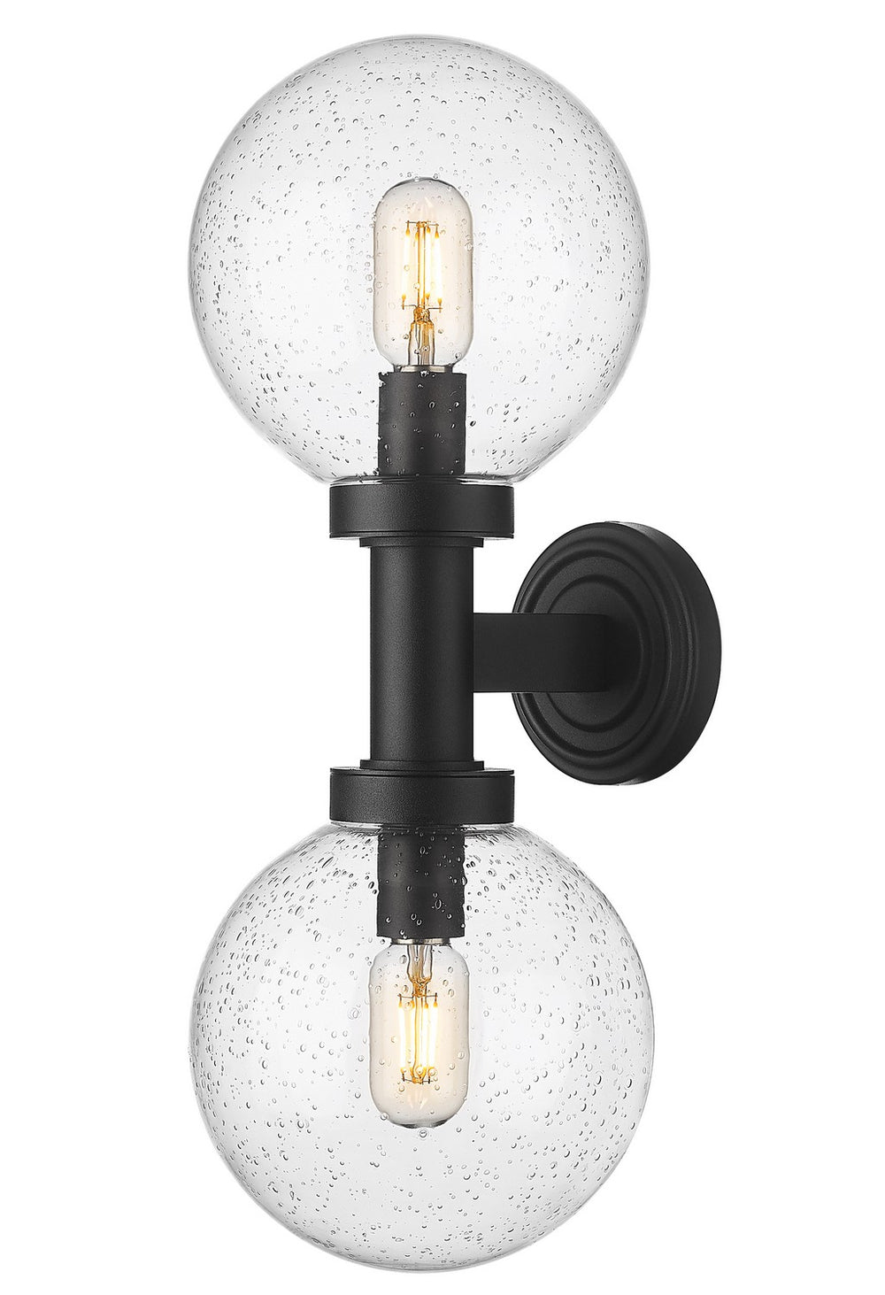 Z-Lite Canada - Two Light Outdoor Wall Sconce - Laurent - Black- Union Lighting Luminaires Decor