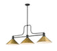 Z-Lite Canada - Three Light Island Pendant - Melange - Matte Black- Union Lighting Luminaires Decor