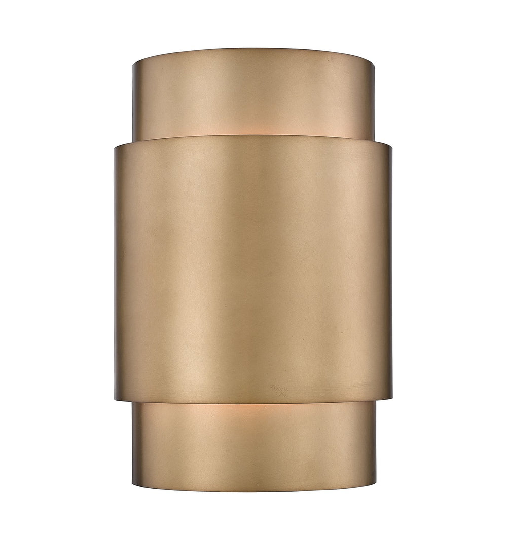 Z-Lite Canada - Two Light Wall Sconce - Harlech - Rubbed Brass- Union Lighting Luminaires Decor