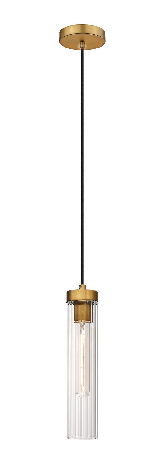 Z-Lite Canada - One Light Pendant - Beau - Rubbed Brass- Union Lighting Luminaires Decor