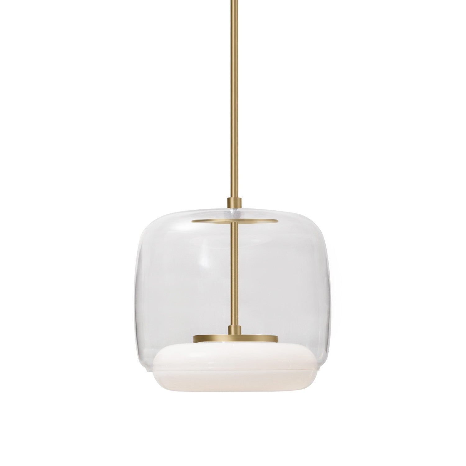 Kuzco Canada - LED Pendant - Enkel - Clear/Brushed Gold- Union Lighting Luminaires Decor