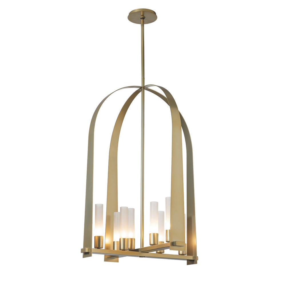 Hubbardton Forge - Eight Light Pendant - Triomphe - Modern Brass- Union Lighting Luminaires Decor