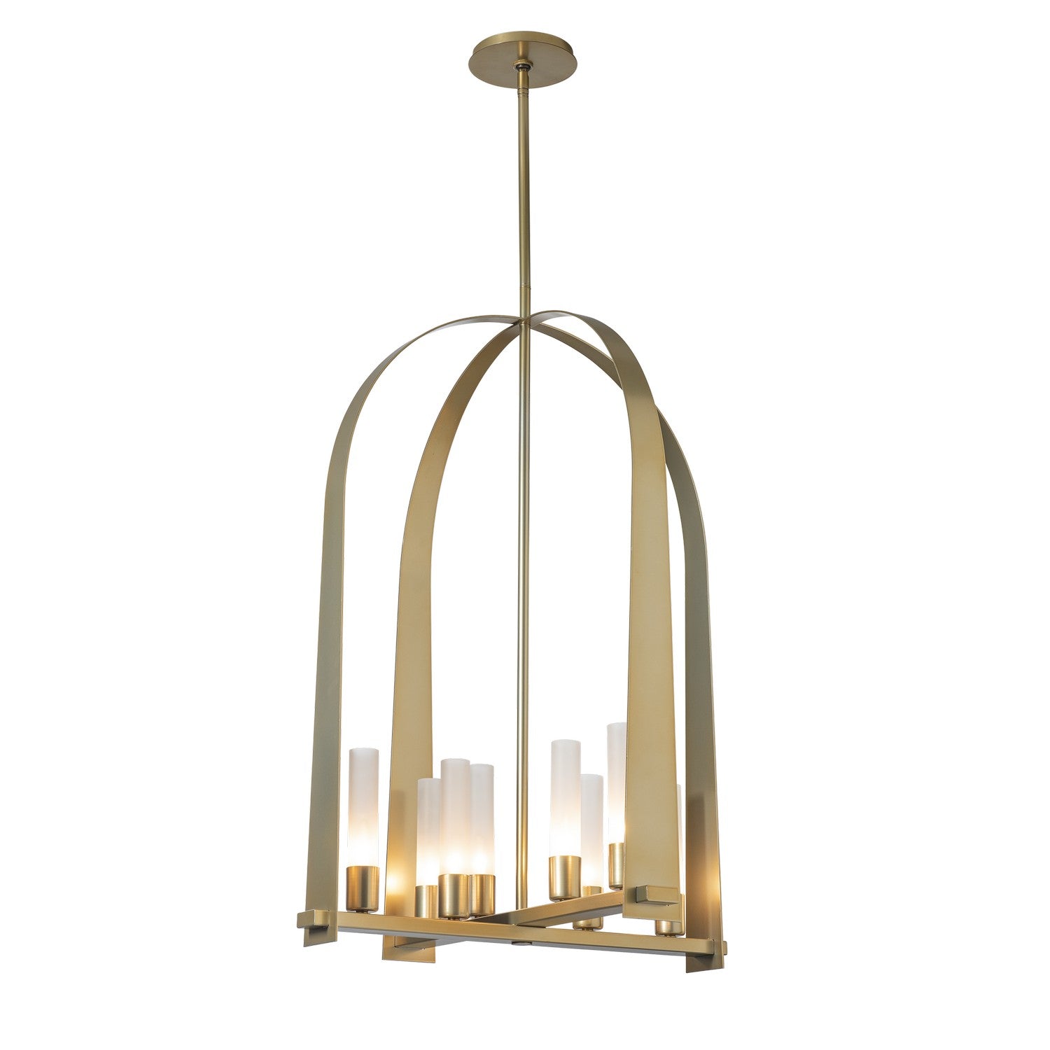 Hubbardton Forge - Eight Light Pendant - Triomphe - Modern Brass- Union Lighting Luminaires Decor