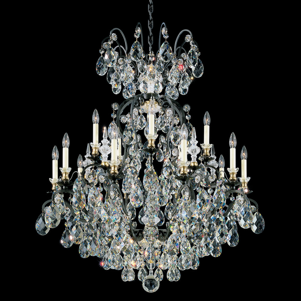 Schonbek - 16 Light Chandelier - Renaissance - Black- Union Lighting Luminaires Decor