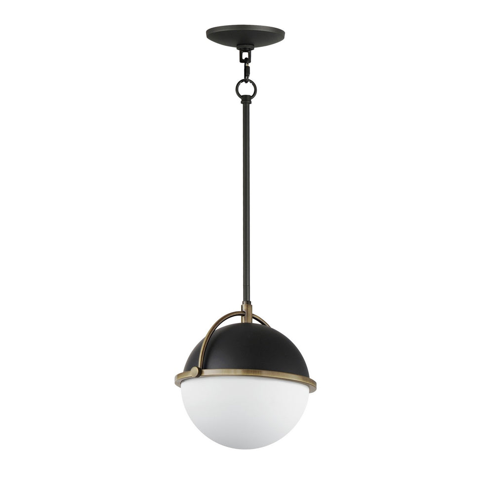 Maxim - One Light Pendant - Duke - Black/Weathered Brass- Union Lighting Luminaires Decor
