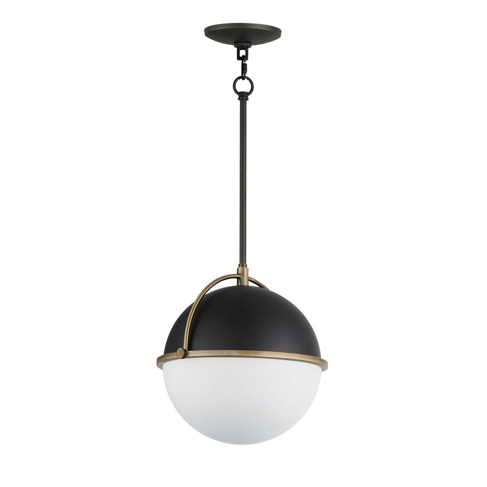 Maxim - One Light Pendant - Duke - Black/Weathered Brass- Union Lighting Luminaires Decor