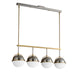 Maxim - Four Light Linear Pendant - Duke - Satin Nickel / Satin Brass- Union Lighting Luminaires Decor