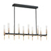 Maxim - LED Linear Chandelier - Flambeau - Black / Antique Brass- Union Lighting Luminaires Decor