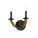 Maxim - Two Light Wall Sconce - Basque - Driftwood/Anthracite- Union Lighting Luminaires Decor