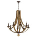 Maxim - Eight Light Chandelier - Basque - Driftwood/Anthracite- Union Lighting Luminaires Decor