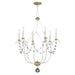 Maxim - Six Light Chandelier - Formosa - Ecru/Venetian Gold- Union Lighting Luminaires Decor