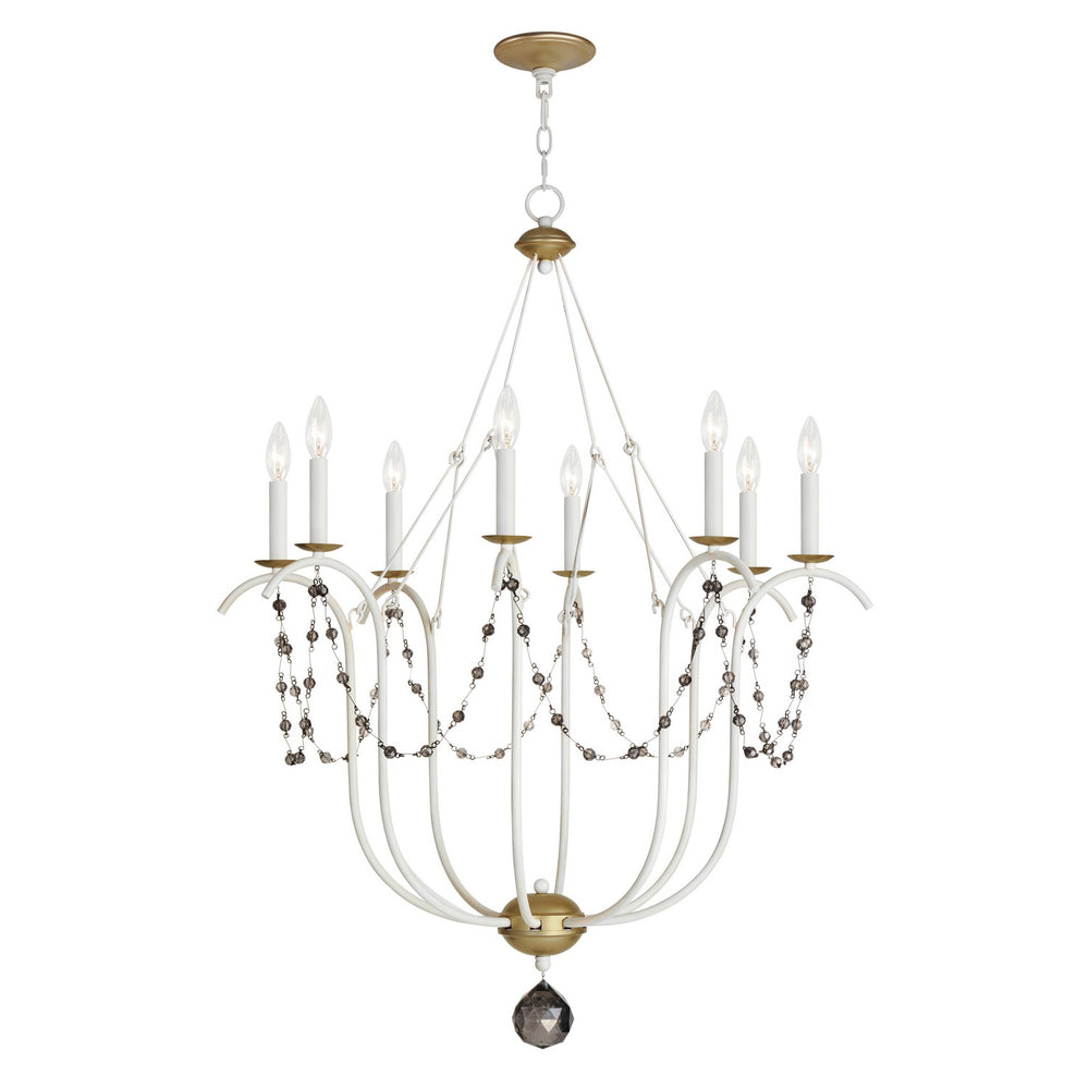 Maxim - Eight Light Chandelier - Formosa - Ecru/Venetian Gold- Union Lighting Luminaires Decor