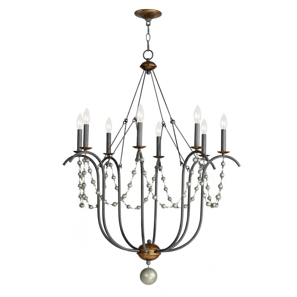 Maxim - Eight Light Chandelier - Formosa - Golden Noir- Union Lighting Luminaires Decor