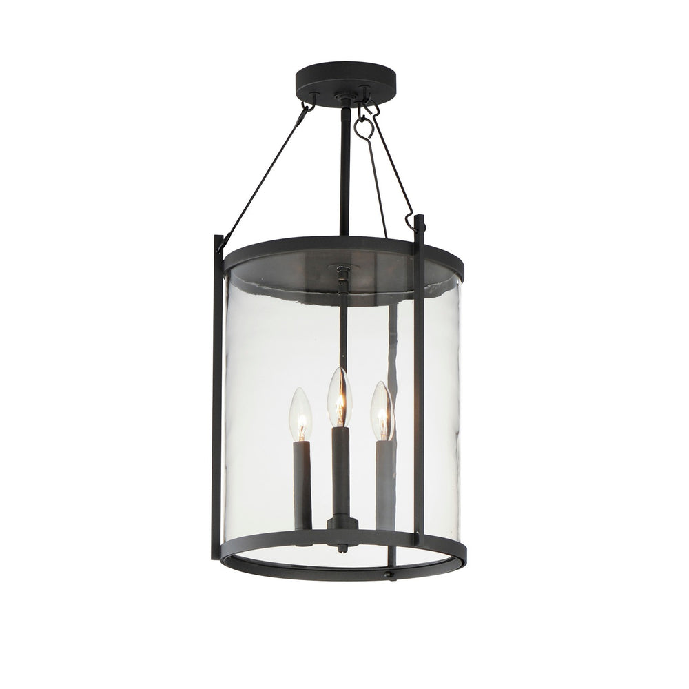 Maxim - Three Light Pendant - Belfry - Black- Union Lighting Luminaires Decor