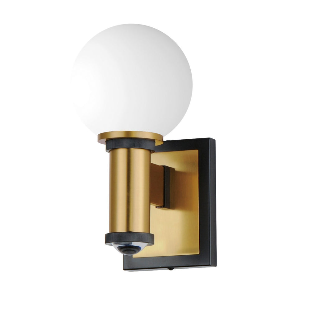 Maxim - LED Wall Sconce - San Simeon - Black / Natural Aged Brass- Union Lighting Luminaires Decor