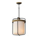 Maxim - Three Light Pendant - Ruffles - Black / Antique Brass- Union Lighting Luminaires Decor