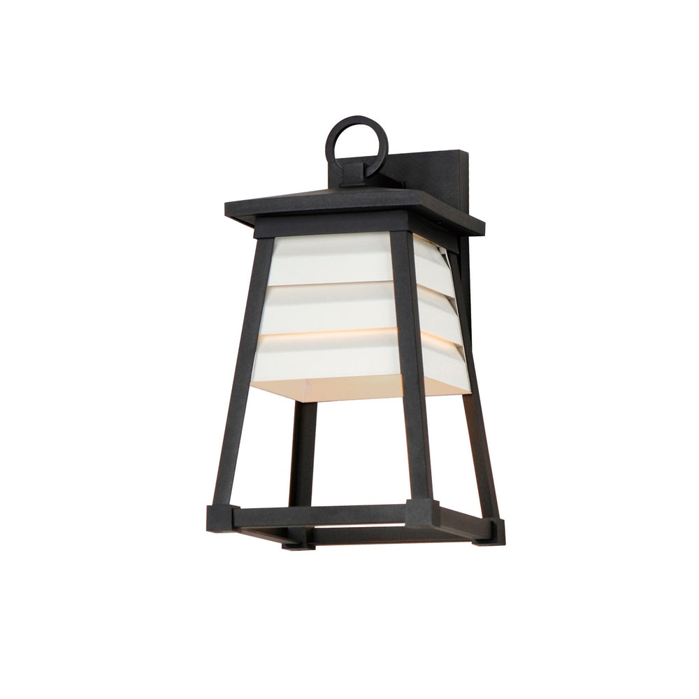 Maxim - One Light Outdoor Wall Sconce - Shutters - Black- Union Lighting Luminaires Decor