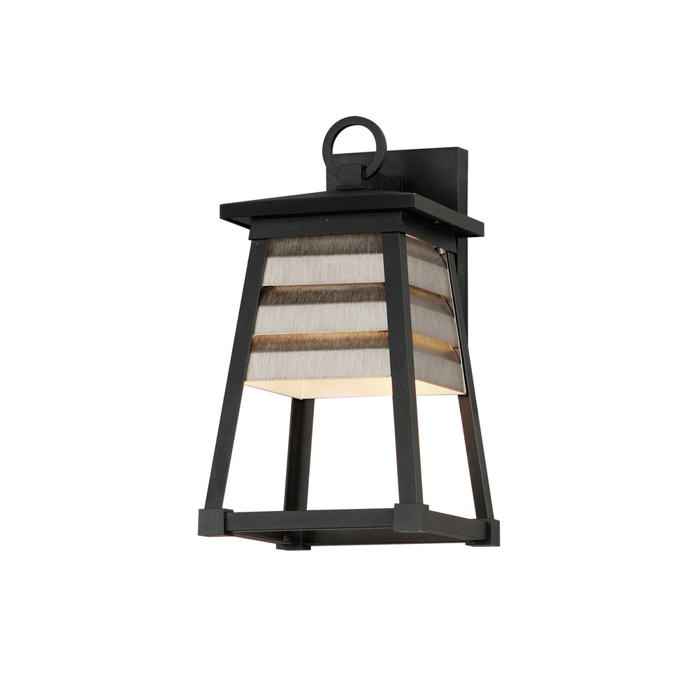 Maxim - One Light Outdoor Wall Sconce - Shutters - Weathered Zinc/Black- Union Lighting Luminaires Decor