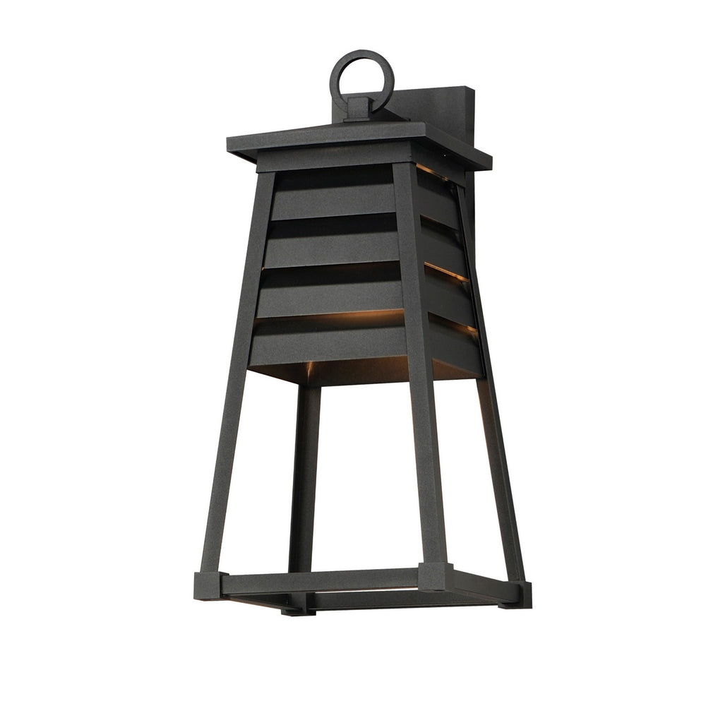 Maxim - One Light Outdoor Wall Sconce - Shutters - Black- Union Lighting Luminaires Decor