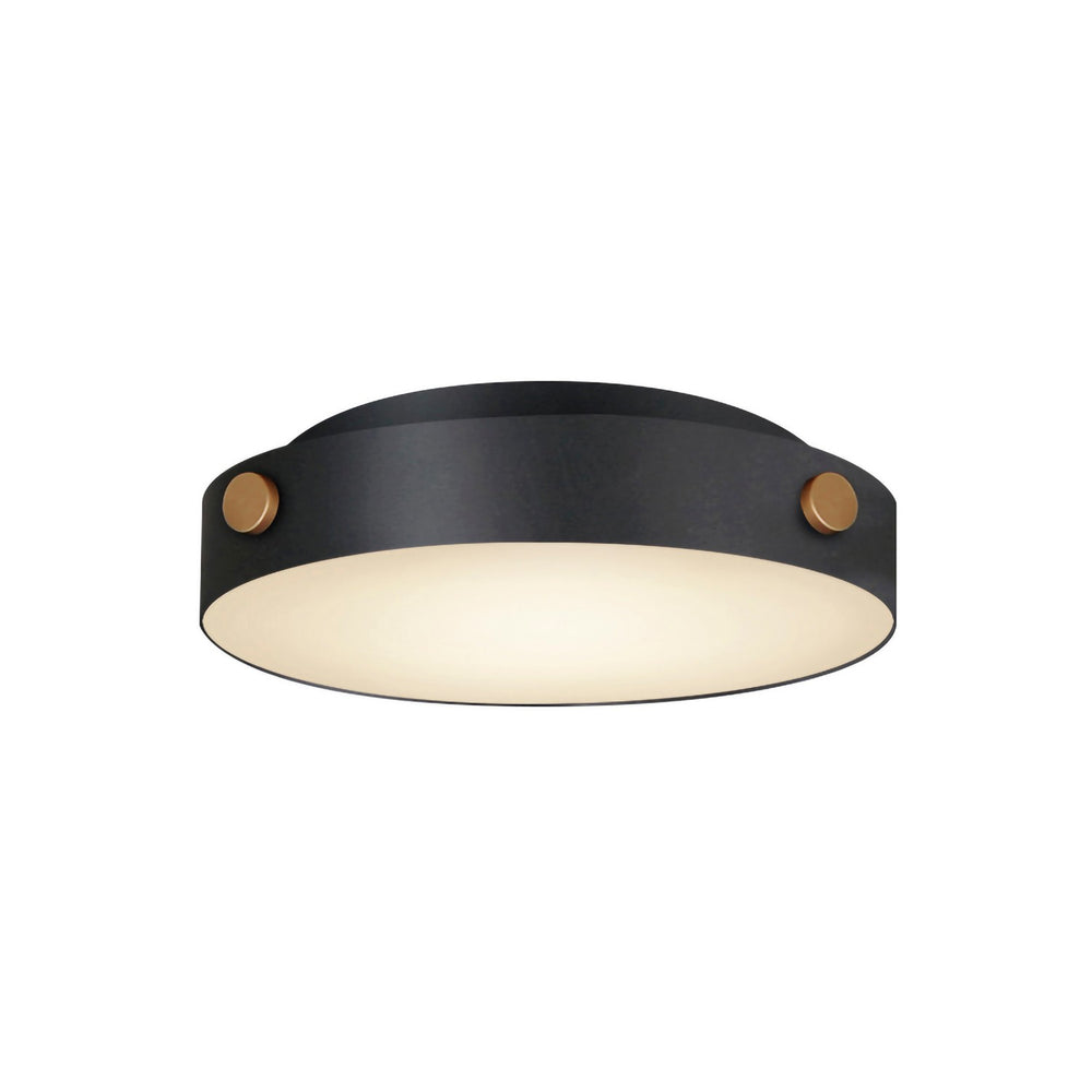 Maxim - LED Flush Mount - Rivet - Black / Antique Brass- Union Lighting Luminaires Decor