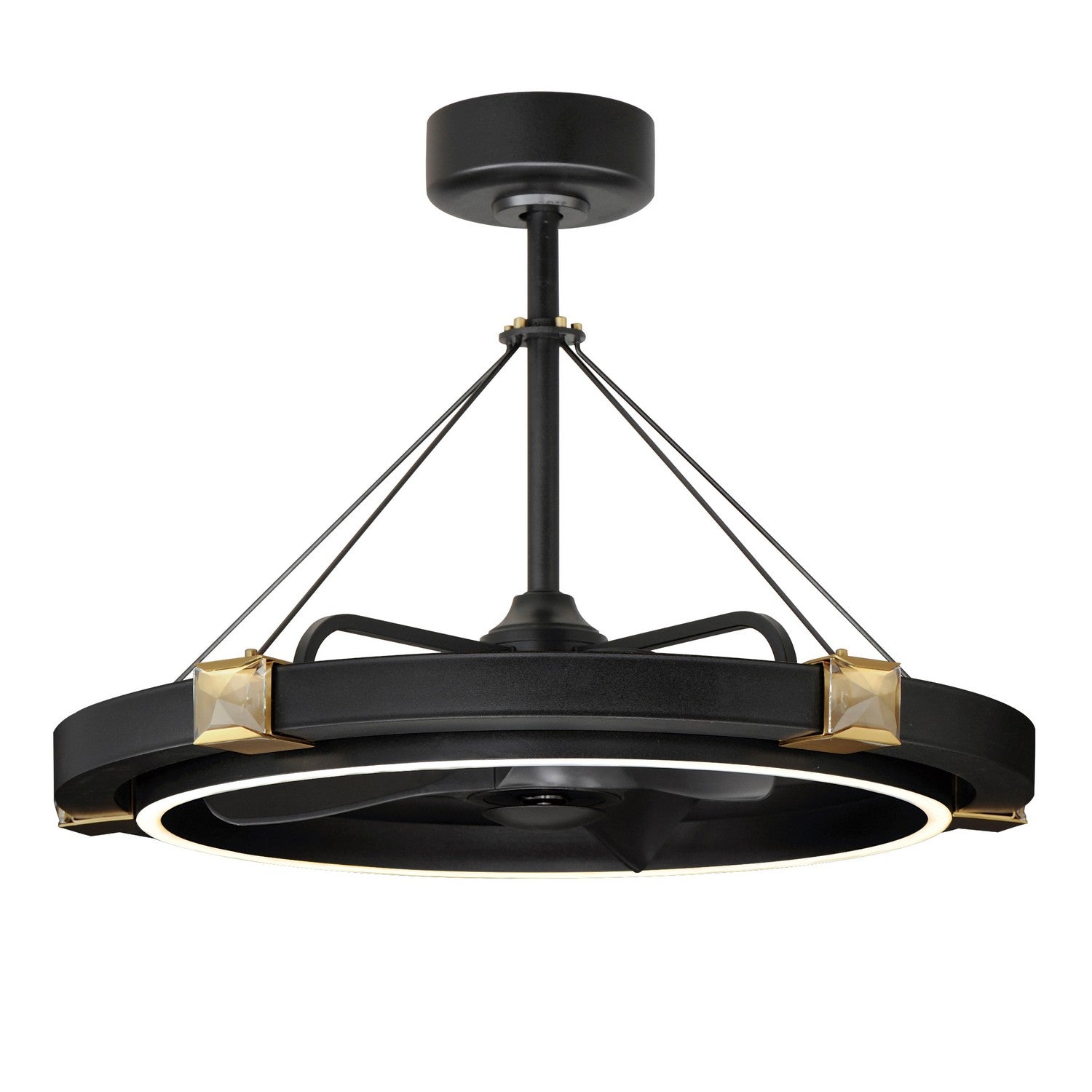 Maxim - LED Fandelight - Jewel - Black / Gold- Union Lighting Luminaires Decor