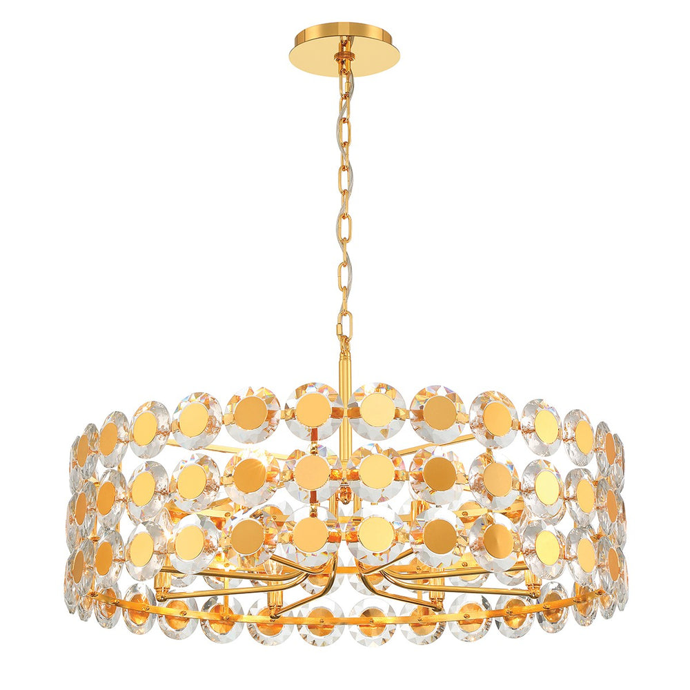 Eurofase Canada - Eight Light Pendant - Perrene - Gold- Union Lighting Luminaires Decor