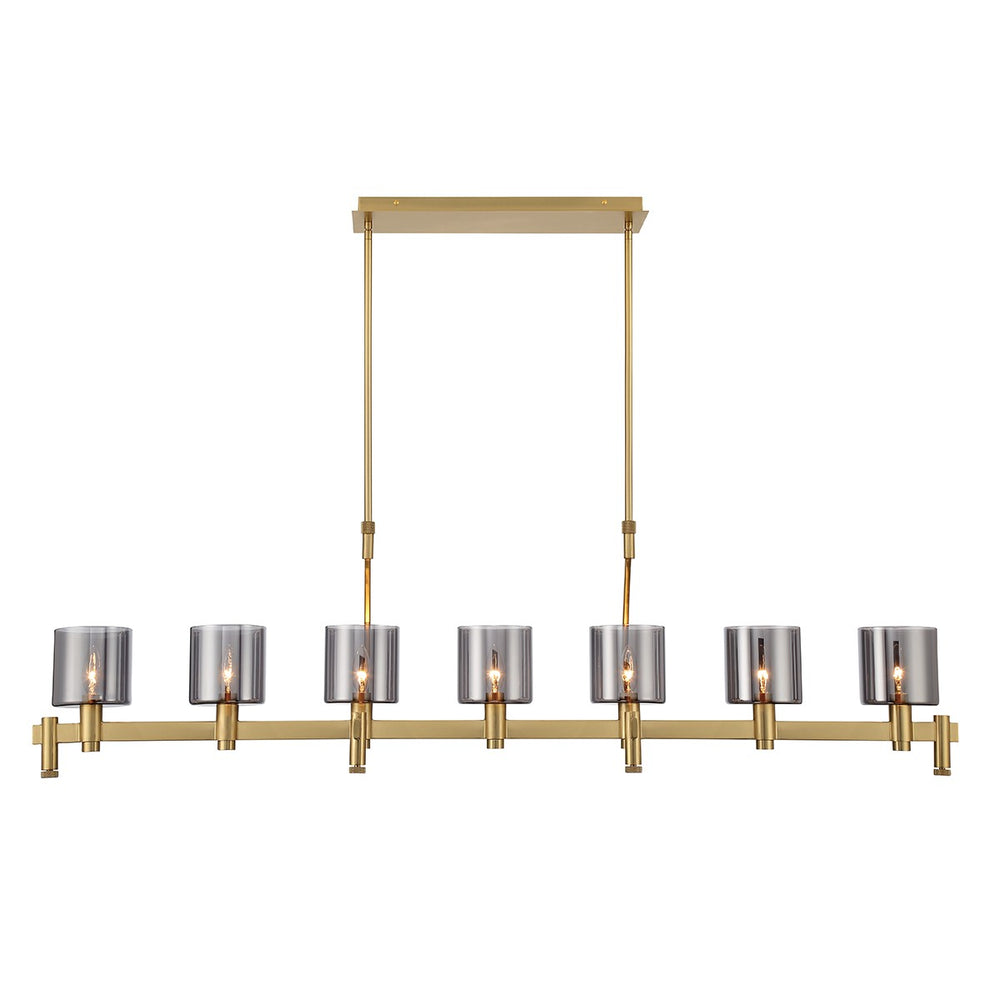 Eurofase Canada - Seven Light Chandelier - Decato - Brushed Gold- Union Lighting Luminaires Decor