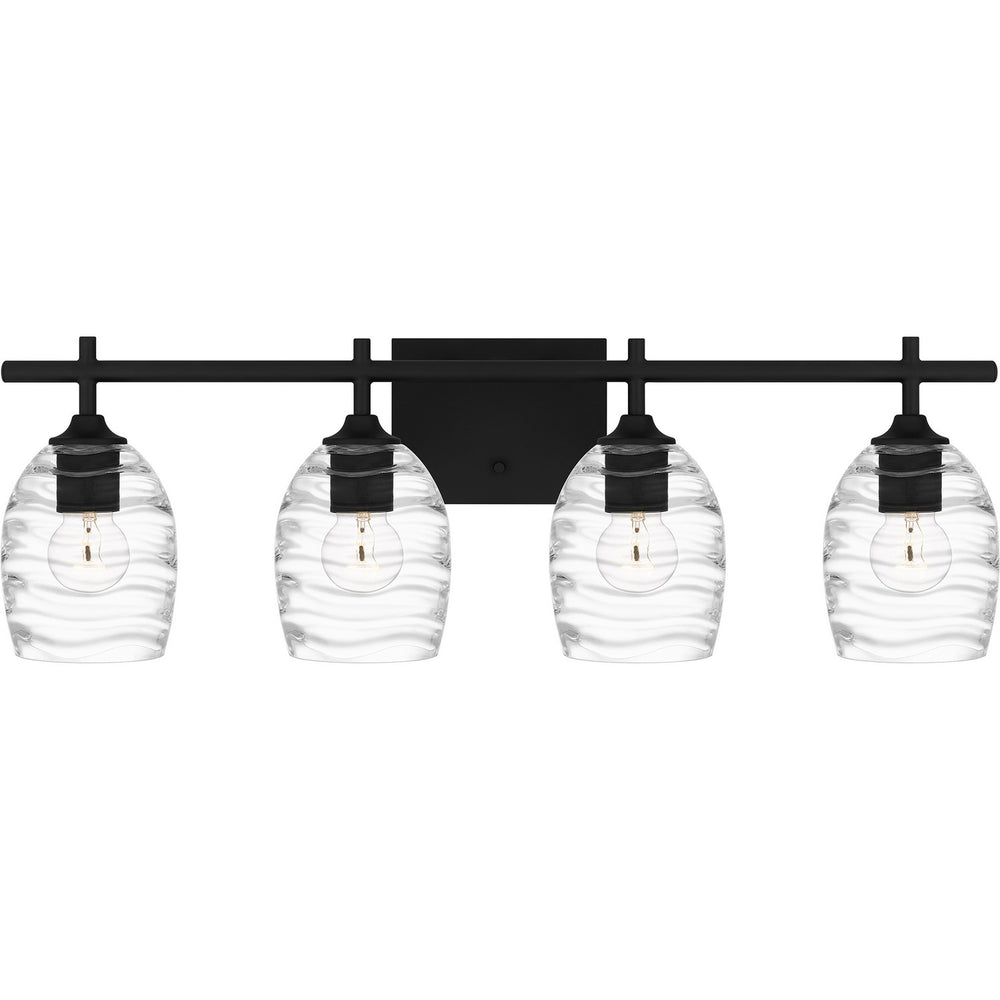 Quoizel - Four Light Bath - Lucy - Matte Black- Union Lighting Luminaires Decor