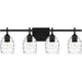 Quoizel - Four Light Bath - Lucy - Matte Black- Union Lighting Luminaires Decor