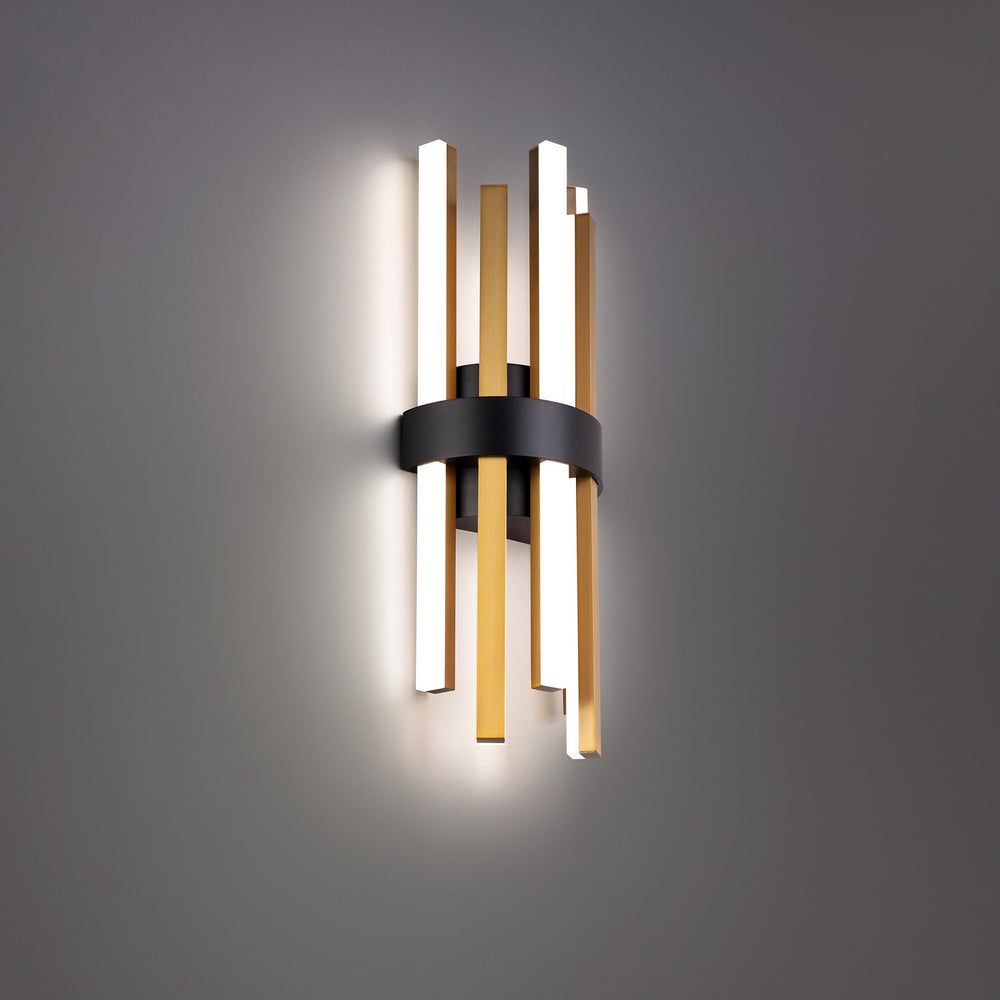 Modern Forms Canada - LED Wall Sconce - Harmonix - Black & Aged Brass- Union Lighting Luminaires Decor