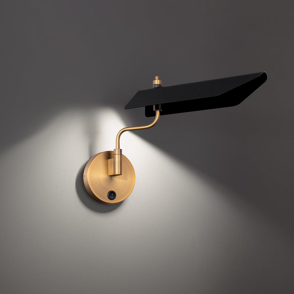W.A.C. Canada - LED Swing Arm - Loyd - Black/Aged Brass- Union Lighting Luminaires Decor