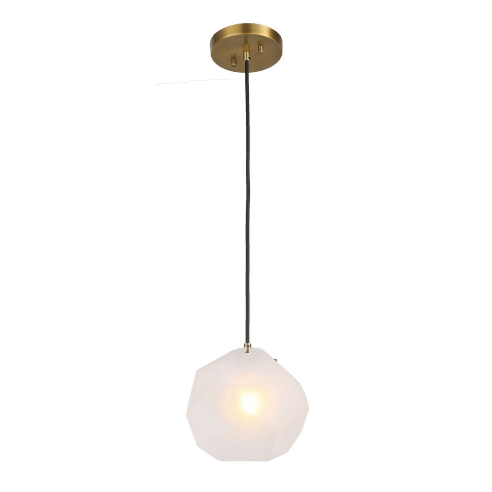 Uttermost - One Light Mini Pendant - Geodesic - Matte Antique Brass- Union Lighting Luminaires Decor