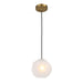Uttermost - One Light Mini Pendant - Geodesic - Matte Antique Brass- Union Lighting Luminaires Decor
