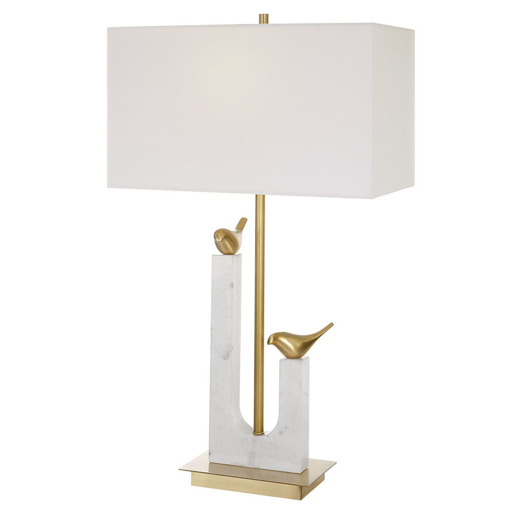 Uttermost - One Light Table Lamp - Songbirds - Brushed Brass- Union Lighting Luminaires Decor
