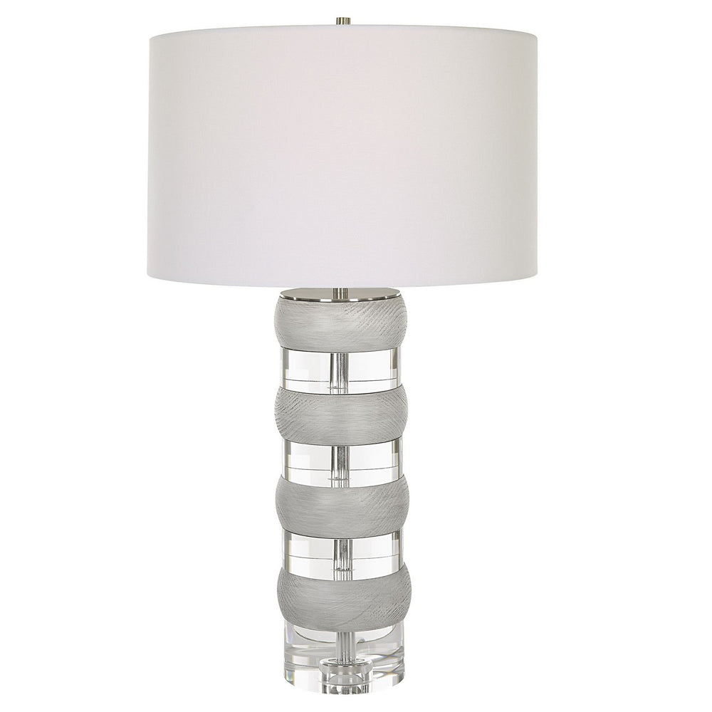 Uttermost - One Light Table Lamp - Band Together - Brushed Nickel- Union Lighting Luminaires Decor