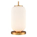 DVI Canada - One Light Table Lamp - Mount Pearl - Brass With Ribbed Half Opal Glass- Union Lighting Luminaires Decor