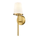 DVI Canada - One Light Wall Sconce - Kanata - Brass With Half Opal Glass- Union Lighting Luminaires Decor
